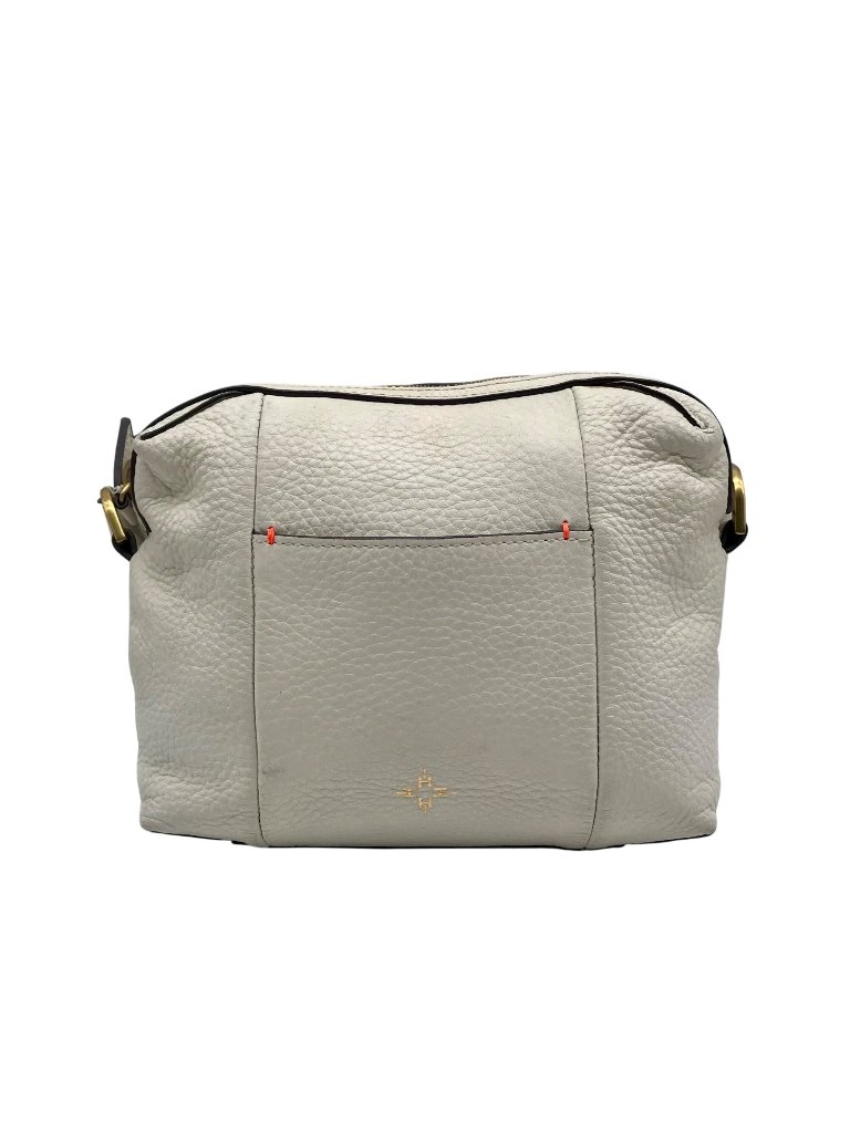 India Hicks Ivory Pebbled Leather Shift And Switch Crossbody Bag